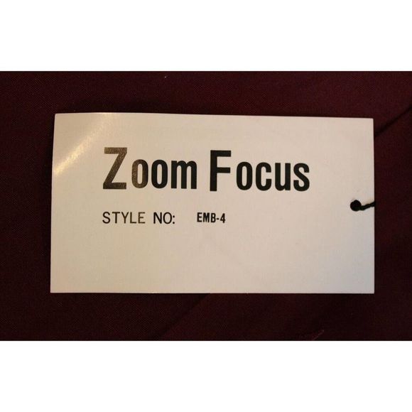 Zoom Focus Collection Mexican Western Embroidered Maroon Shirt Sz Large 16 New - Picture 10 of 14